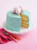 Blue Easter cake