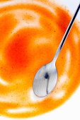 Piri-piri chilli sauce with a spoon (Portugal)