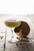 A creamy cocktail made with coconut