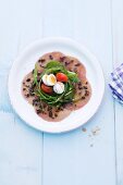 Nice-style tuna fish carpaccio salad