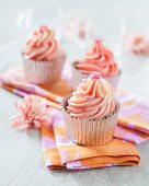 Raspberry buttercream cupcakes