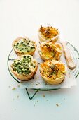 Mini vegetable quiches