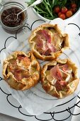 Mini ham and Camembert tarts