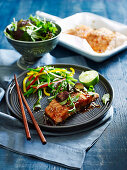 Teriyaki salmon with vegetable