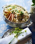 Potato salad with apple for a mid-summer festival