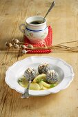 Poppy seed dumplings with apple must compote (Austria)