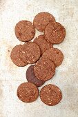 Oat biscuits with chocolate