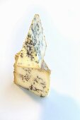 Sliced English Stilton Blue Cheese on Marble