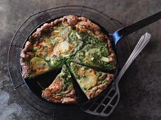 Vegetarian potato and asparagus tortilla