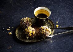 Orange truffles with candied ginger