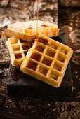 Waffeln mit Golden Syrup