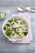 Quick lemon risotto with peas and Gorgonzola
