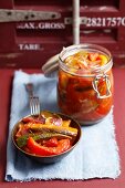 A jar of ratatouille