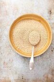 Quinoa in a wooden bowl