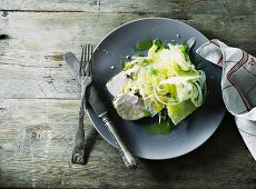 Cheese salad with fennel