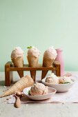 Guava and coconut ice cream