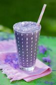 A blueberry and oat smoothie