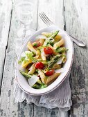 Lemon and chervil penne with green asparagus