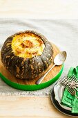 Baked pumpkin fondue