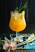 A fruity cocktail made with orange juice