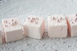 Marshmallows with sugar beads