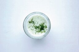 Yoghurt lassi with fenugreek and dill