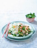 Thai glass noodle salad with chicken and vegetables