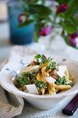 Pasta with salsicce and kale