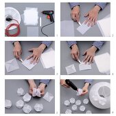 Instructions for making an origami lampshade