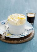 Lemon and cream cheese soufflé