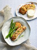 Nut-crusted barramundi and rosti