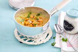 Sweet potato and lentil curry
