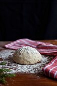 Bread dough with flour