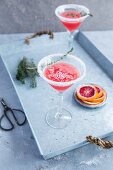 Blood orange margaritas