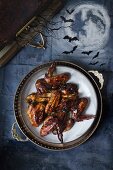 Sticky bats wings for Halloween