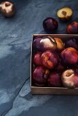 A crate of plums