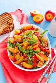 8 ways with summer stone fruit - Nectarine and haloumi salad