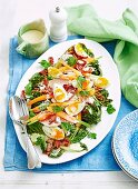 Char-grilled cos lettuce, chicken and bacon salad