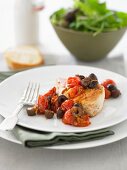 Pan-Fried Chicken with Cherry Tomatoes