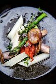 Provençal vegetables with asparagus, mushrooms and peppers