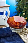 Baked ham with orange-mustard glaze