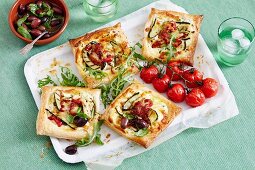 Zucchini & Ricotta Open Pies With Olive Salsa