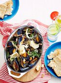 Mussels with Bacon, Cider & Cream