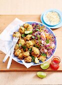 Corn & Prawn Fritters with Asian Salad