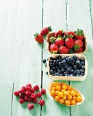 Various berries in punnets