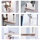 Make your own wardrobe shelf with a clothes rail