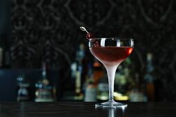 Manhattan Perfect cocktail on a bar