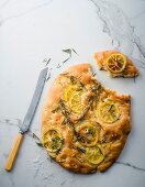 Lemon and rosemary focaccia