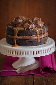 Chocolate Cake with Salted Caramel Sauce