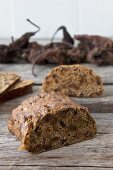 Spiced fruit bread with dried pears